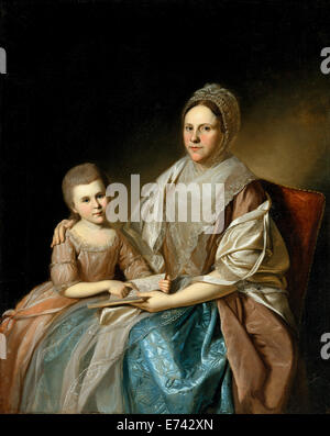 Frau Samuel Mifflin und ihre Enkelin Rebecca Mifflin Francis - von Charles Willson Peale, 1777 Stockfoto