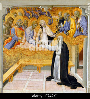 Mystische Ehe der Heilige Katharina von Siena - von Giovanni di Paolo, 1400 s Stockfoto