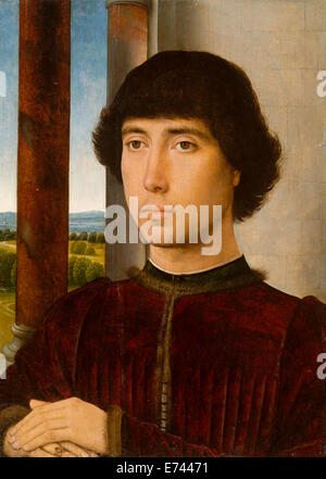 Porträt eines jungen Mannes - von Hans Memling, 1425 Stockfoto