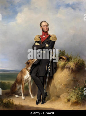 Porträt von Wilhelm II., König der Niederlande - von Jan Adam Kruseman, 1839 Stockfoto