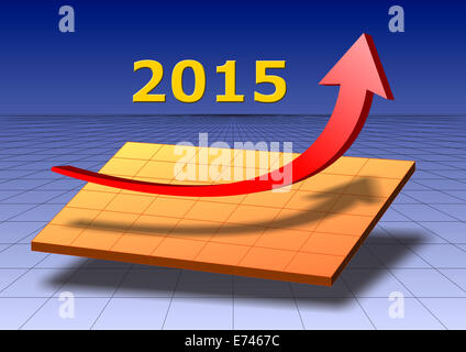 Illustration für Neujahr Datum 2015 Stockfoto