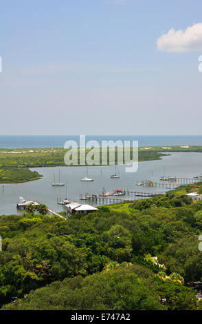 Luftaufnahme von St. Augustine Inlet, Florida, USA Stockfoto