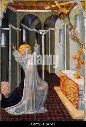 Die Heilige Katharina von Siena empfängt die Stigmata - von Giovanni di Paolo, 1465 Stockfoto