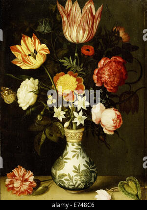 Stillleben mit Blumen in einer Vase von Wan-Li - von Ambrosius Bosschaert, 1619 Stockfoto