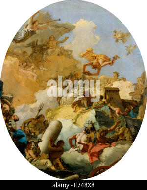 Die Apotheose der spanischen Monarchie - von Giovanni Battista Tiepolo, 1700 s Stockfoto