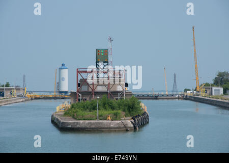 USA Kanada Grenze, Ontario. Welland Kanal, See Ontario und See Erie Niagara Halbinsel durchquert. Stockfoto