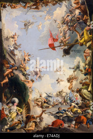 Die Verherrlichung der Giustiniani Familie - von Giovanni Domenico Tiepolo, 1785 Stockfoto