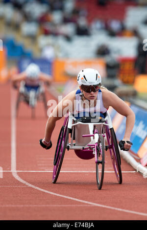 Frauen 1500m T53/54, 2014 IPC Sainsbury-Birmingham-Grand-Prix, Alexander Stadium, Samantha KINGHORN, UK Stockfoto