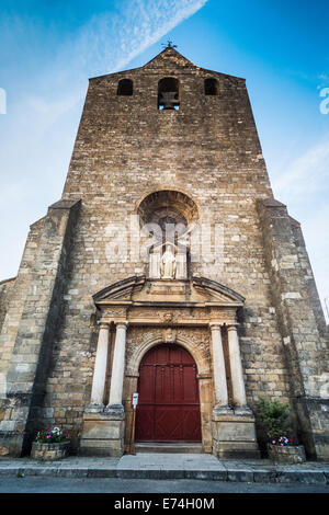 Eglise Notre-Dame de L'Assomption, Dordogne, Perigord Noir, Dordogne-Tal, Domme, gekennzeichnet die schönsten Dörfer in Franken Stockfoto