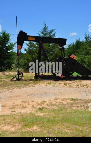Ölpumpe auf Ranch in Texas, USA Stockfoto