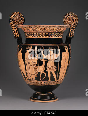 Lukanischen rotfigurigen Volute Krater; Um 400 v. Chr., der Palermo Maler, Griechisch (lukanischen) aktiv ca. 430 - zugeschrieben; Süden Stockfoto