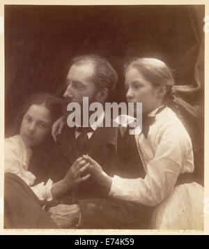 Charles Norman mit seinen Töchtern Adeline und Margaret; Julia Margaret Cameron, Britisch, geb. Indien, 1815-1879 Stockfoto