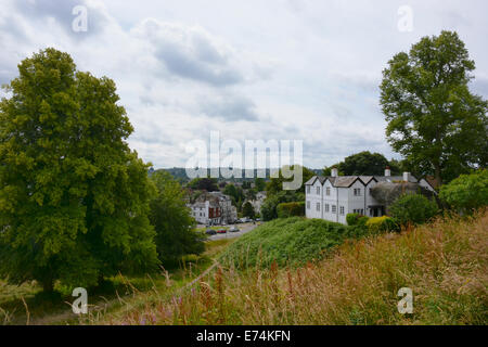 Blick vom Mount Ephraim mit Blick auf das Gemeinwohl in Richtung Spa Stadt von Royal Tunbridge Wells in Kent. Stockfoto