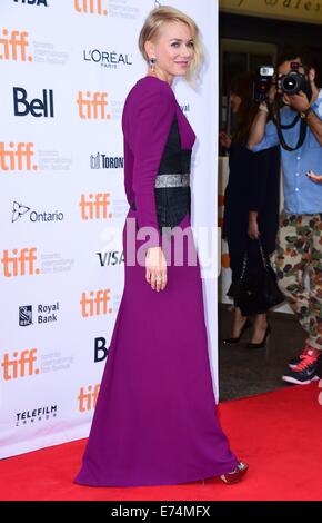 Toronto, ON, Canada. 6. Sep, 2014. Naomi Watts bei Ankünften Weile sind wir jung Premiere auf dem Toronto International Film Festival 2014, Princess of Wales Theatre, Toronto, ON 6. September 2014. Bildnachweis: Gregorio Binuya/Everett Collection/Alamy Live-Nachrichten Stockfoto