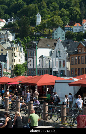 Fisch Markt, Bergen, Norwegen, Scandinavia. Stockfoto