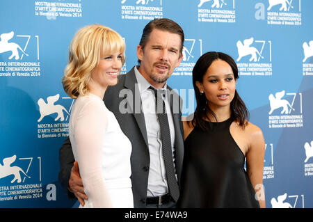 January Jones, Ethan Hawke, Zoe Kravitz während der "Gute töten" Photocall auf die 71nd Venice International Film Festival am 5. September 2014. Stockfoto