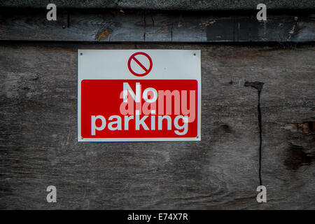 Kein Parkplatz-Schild Stockfoto