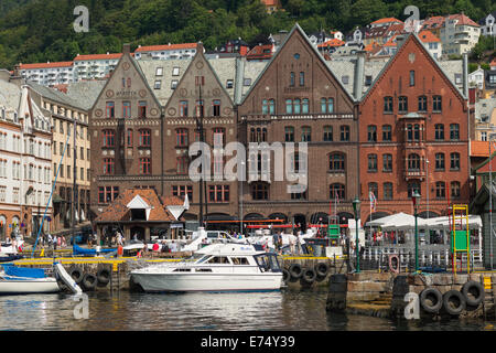 Küste in der Nähe der Fisch Markt, Bergen, Norwegen, Skandinavien. Stockfoto