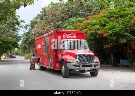 Coca Cola van Bereitstellung von Mexiko Stockfoto