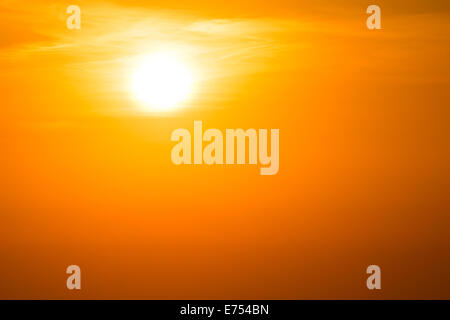 Orange Sunset Sky Stockfoto