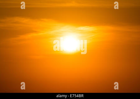 Orange Sunset Sky Stockfoto