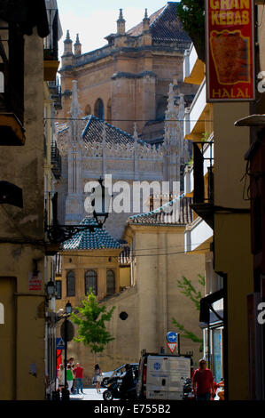 Die Kathedrale von Granada Seitenstraße Kapellen & Türmchen Stockfoto