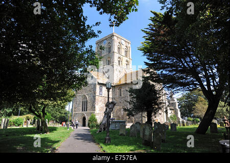 Shoreham Sussex UK Church of St Mary de Haura in Shoreham geht 900 Jahre auf das Jahr 1100 n. Chr. zurück Stockfoto