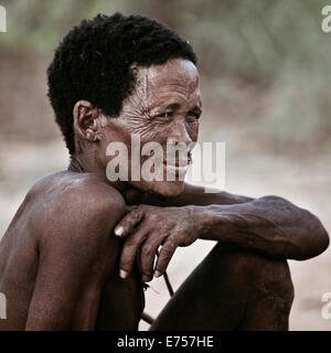 Afrikanische Kalahari Stammesangehörige Stockfoto