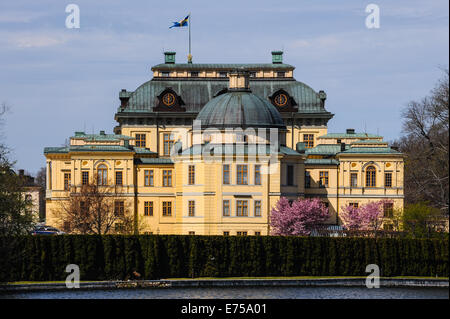 Schweden, Ekerö. Das Drottningholm Palace (Drottningholms Slott). Stockfoto