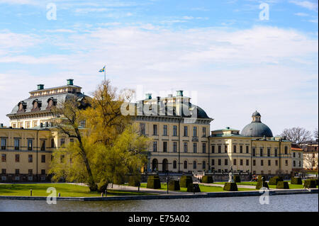 Schweden, Ekerö. Das Drottningholm Palace (Drottningholms Slott). Stockfoto