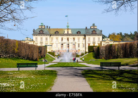 Schweden, Ekerö. Das Drottningholm Palace (Drottningholms Slott). Stockfoto