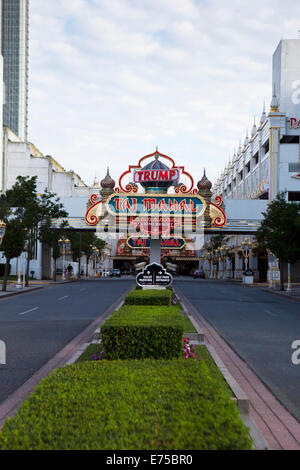 Ein Blick auf das Trump Taj Mahal Casino and Hotel in Atlantic City, New Jersey Stockfoto