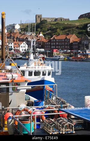 Whitby Hafen, North Yorkshire, UK. Stockfoto