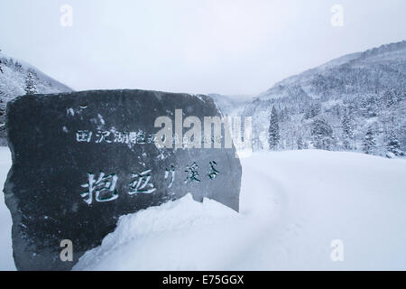 Daki Kaeri Tal im Winter Stockfoto