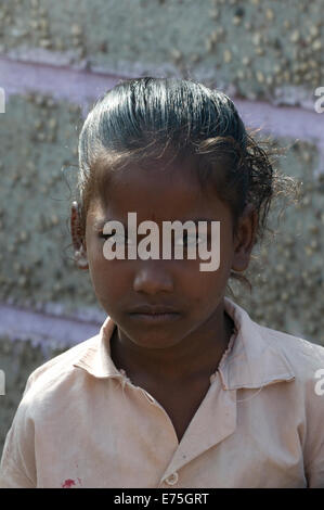 Indische Mädchen in Südindien Arunachala Hill Tiruvannamalai Stockfoto