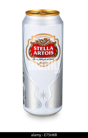 Stella Artois können Stockfoto