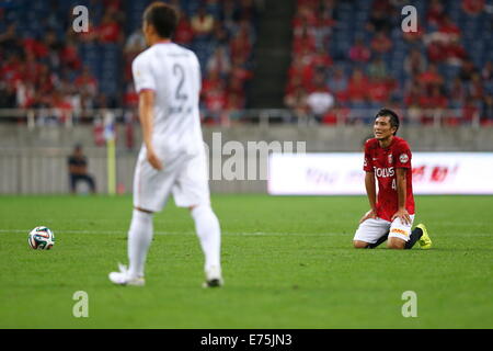 Saitama, Japan. 7. Sep, 2014. Daisuke Nasu (rot) Fußball: 2014 J.League Yamazaki Nabisco Cup Viertelfinale match zwischen Urawa Reds 2-2 Sanfrecce Hiroshima im Saitama Stadium 2002 in Saitama, Japan. © AFLO SPORT/Alamy Live-Nachrichten Stockfoto