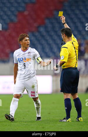 Saitama, Japan. 7. Sep, 2014. Toshihiro Aoyama (Sanfrecce) Fußball: 2014 J.League Yamazaki Nabisco Cup Viertelfinale match zwischen Urawa Reds 2-2 Sanfrecce Hiroshima im Saitama Stadium 2002 in Saitama, Japan. © AFLO SPORT/Alamy Live-Nachrichten Stockfoto