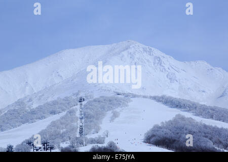 Mount Akita-Komagatake im winter Stockfoto