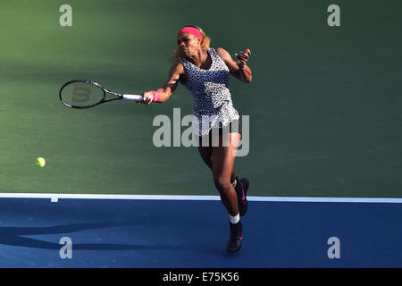 Flushing Meadows, New York, USA. 07. Sep, 2014. US Open, Billie Jean King National Tennis Center, Flushing Meadow, New York. Serena Williams (USA) gegen Caroline Wozniacki im Finale Damen-Einzel. Williams gewann in 2 Sätzen 6-3 und 6-3. Bildnachweis: Aktion Plus Sport/Alamy Live-Nachrichten Stockfoto