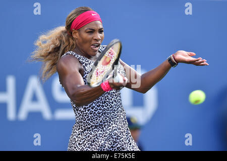 Flushing Meadows, New York, USA. 07. Sep, 2014. US Open, Billie Jean King National Tennis Center, Flushing Meadow, New York. Serena Williams (USA) gegen Caroline Wozniacki im Finale Damen-Einzel. Williams gewann in 2 Sätzen 6-3 und 6-3. Bildnachweis: Aktion Plus Sport/Alamy Live-Nachrichten Stockfoto