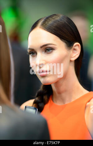 Sydney, Australien. 7. September 2014.  Megan Fox gehen der grüne Teppich für die Sydney-Premiere von "Teenage Mutant Ninja Turtles" Credit: MediaServicesAP/Alamy Live News Stockfoto