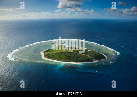 Luftaufnahmen von Lady Elliot Island, Great Barrier Reef QLD Australien Stockfoto