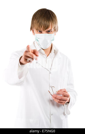 Arzt in Maske Stockfoto