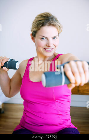 Damen Praktizierenden sport Stockfoto