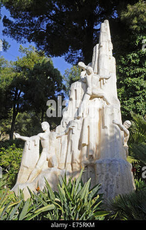 Denkmal, Cueva de Nerja, Tropfsteinhöhle, Nerja, Provinz Málaga, Costa Del Sol, Andalusien, Spanien Stockfoto