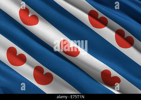 Flagge von Friesland Stockfoto