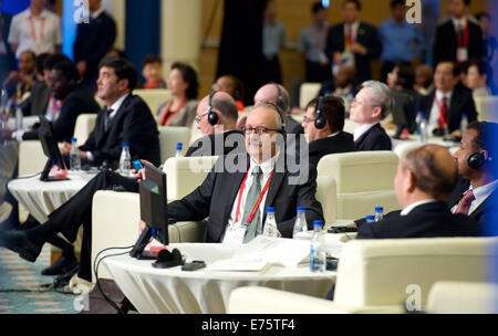 Xiamen, China Fujian Provinz. 8. Sep, 2014. Delegierte an der International Investment Forum 2014 in Xiamen, Südost-China Fujian Provinz, 8. September 2014 teilnehmen. © Jiang Kehong/Xinhua/Alamy Live-Nachrichten Stockfoto