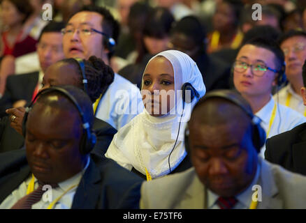 Xiamen, China Fujian Provinz. 8. Sep, 2014. Delegierte an der International Investment Forum 2014 in Xiamen, Südost-China Fujian Provinz, 8. September 2014 teilnehmen. © Jiang Kehong/Xinhua/Alamy Live-Nachrichten Stockfoto