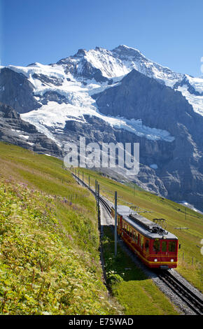 Kleine Scheidegg Gebirgspass, Jungfraubahn, Berg Jungfrau, Grindelwald, Berner Oberland, Kanton Bern, Schweiz Stockfoto